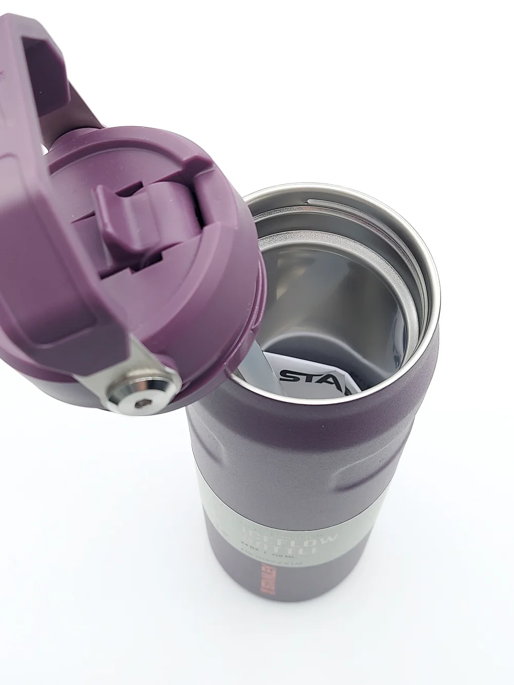 Stanley IceFlow Aerologht Flip Straw Bottle in Deep Plum 24oz - Picture 4 of 4